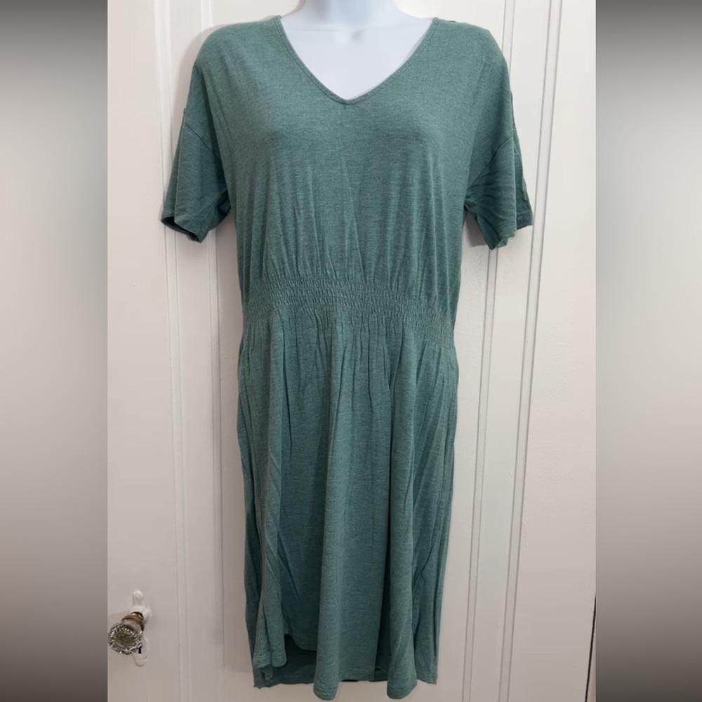 H&M basic - heathered light green t-shirt dress size xs